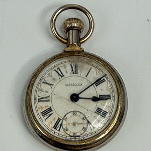 Westclox Vintage Pocket Watch 1960s "Dollar" Pocket Watch the conductor railroad